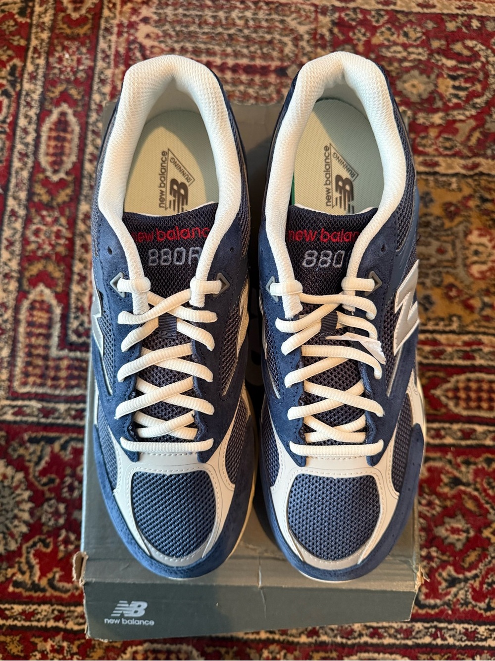 New Balance 880R Navy Indigo Grey - and White Men's Athletic Sneakers - Picture 2 of 6